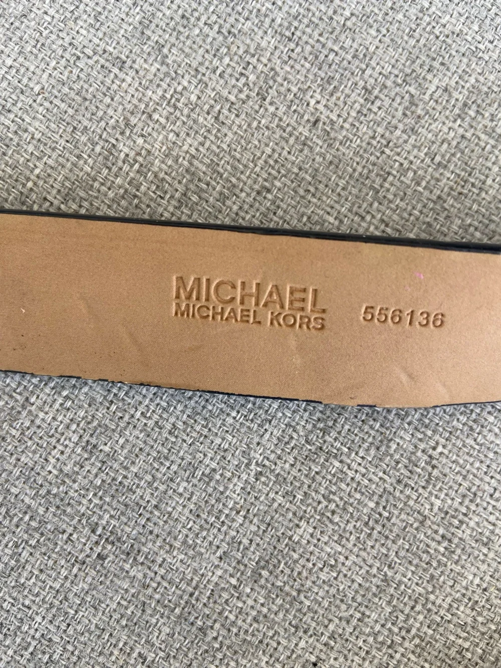 Michael Kors black leather belt bag with Embossed Logo